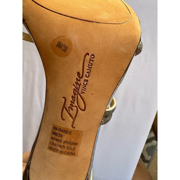 Vince Camuto Imagine Silver Glitter Heels Size 9M - Picture 8 of 8